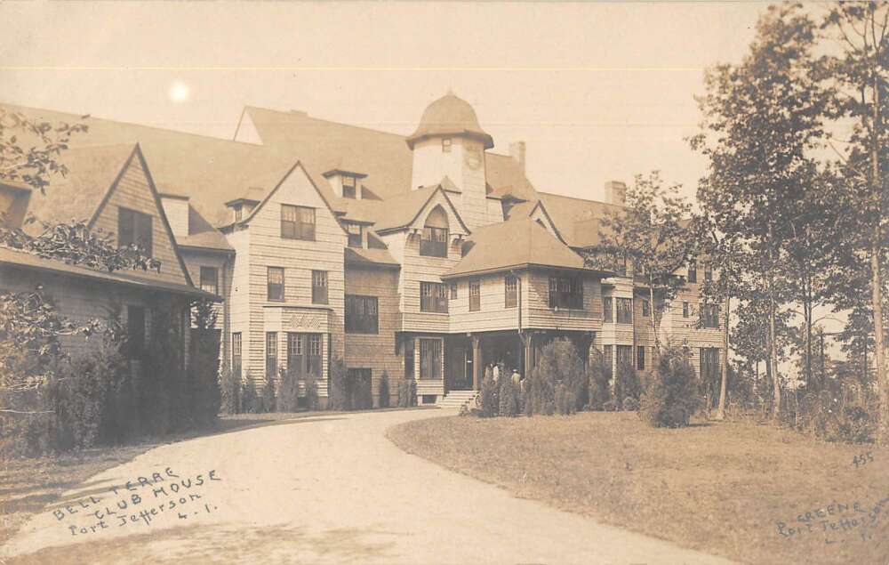 Port Jefferson Long Island New York Bell Terre Club House Real Photo PC