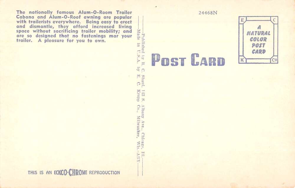 Miami Florida Modern Metal Craftsmen Trailers Mobile Homes Postcard AA26053 - Image 2