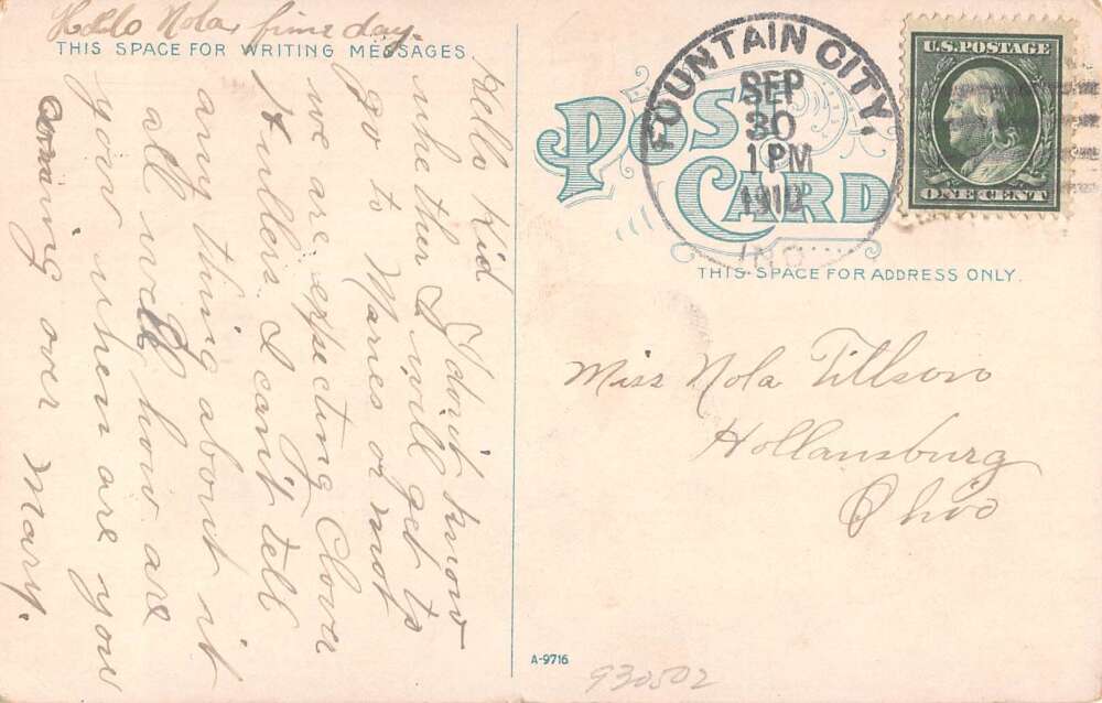 Richmond Indiana Murray Theatre Vintage Postcard AA26556 - Image 2