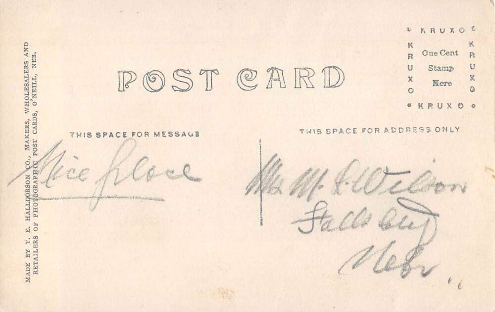 Genoa Nebraska National Bank Real Photo Vintage Postcard AA26924 Mary