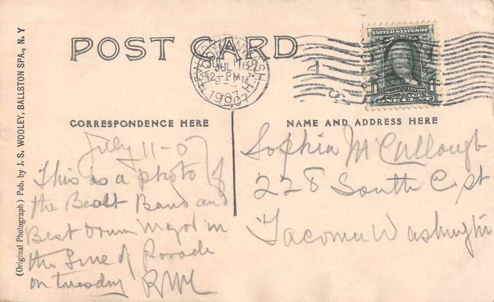 District of Columbia Marching Band Parade Scene Real Photo Postcard AA27218 - Image 2