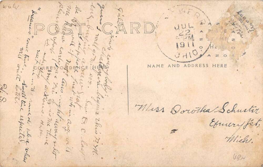 Antwerp Ohio Main Street Real Photo Vintage Postcard AA27264 Mary L