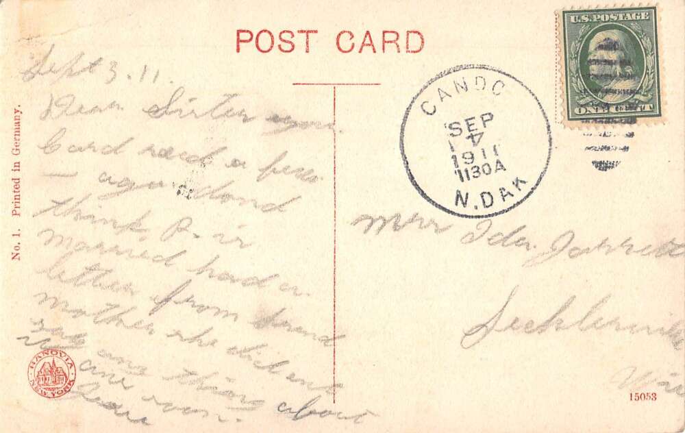 Cando North Dakota Main Street Atlas Lumber Co Vintage Postcard AA27273 - Image 2