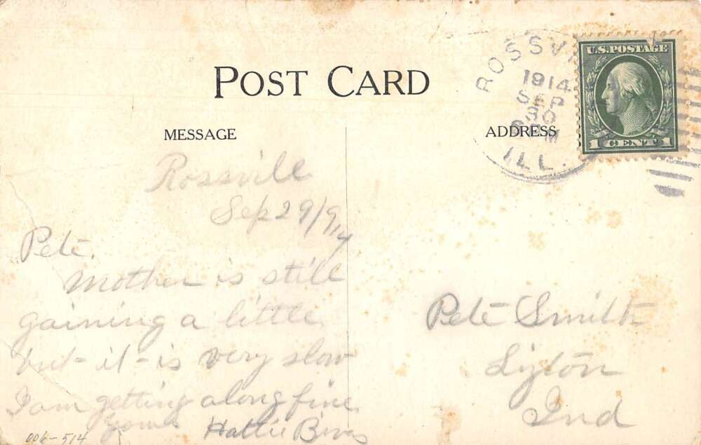 Rossville Illinois Train Station Vintage Postcard AA27354 - Image 2