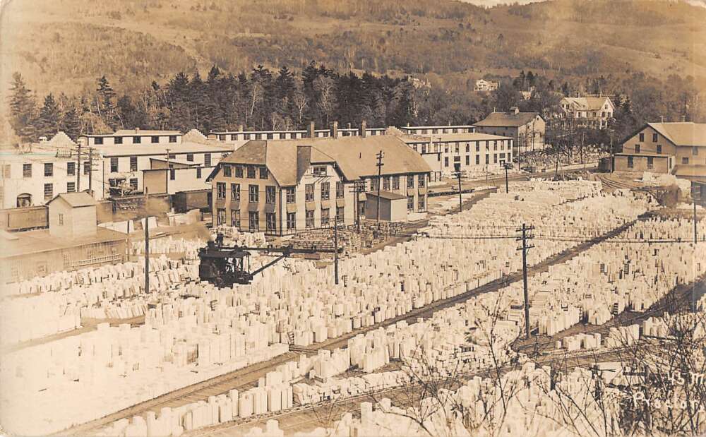 Proctor Vermont Marble Yard Real Photo Vintage Postcard AA27981 Mary