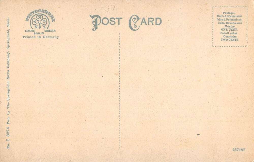 Belchertown Massachusetts Soldiers Monument Vintage Postcard AA28189 - Image 2