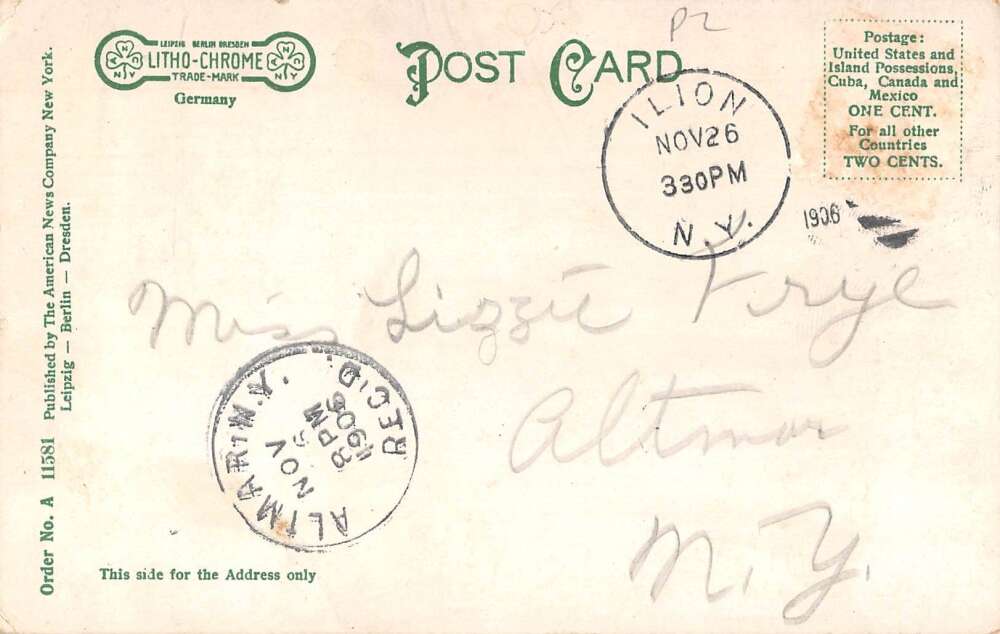 Ilion New York Typewriter Field Day Vintage Postcard AA28204 Mary L