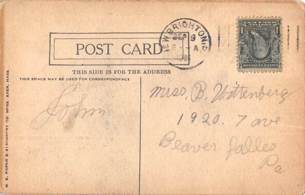 New Brighton Pennsylvania Union National Bank Vintage Postcard AA28325 - Image 2