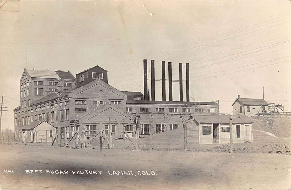 Lamar Colorado Beet Sugar Factory Real Photo Vintage Postcard AA28502 Mary L. Martin Ltd