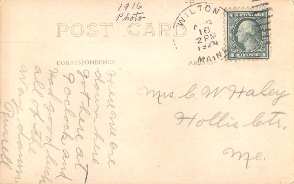 Wilton Maine Wilton Woolen Mill Factory Real Photo Postcard AA28942 - Image 2