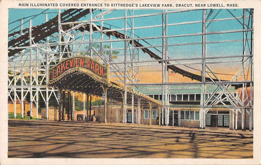 Dracut Massachusetts Kittredge's Lakeview Park Entrance Vintage