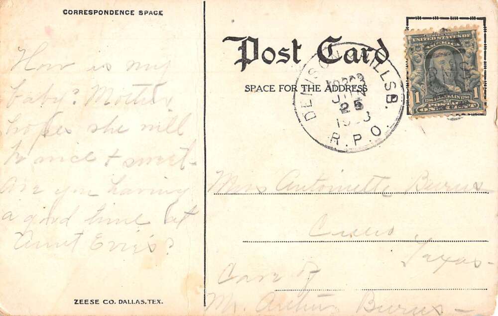 Dallas Texas Katy Train Engine Freight Yards Flood Postcard AA29163 - Image 2