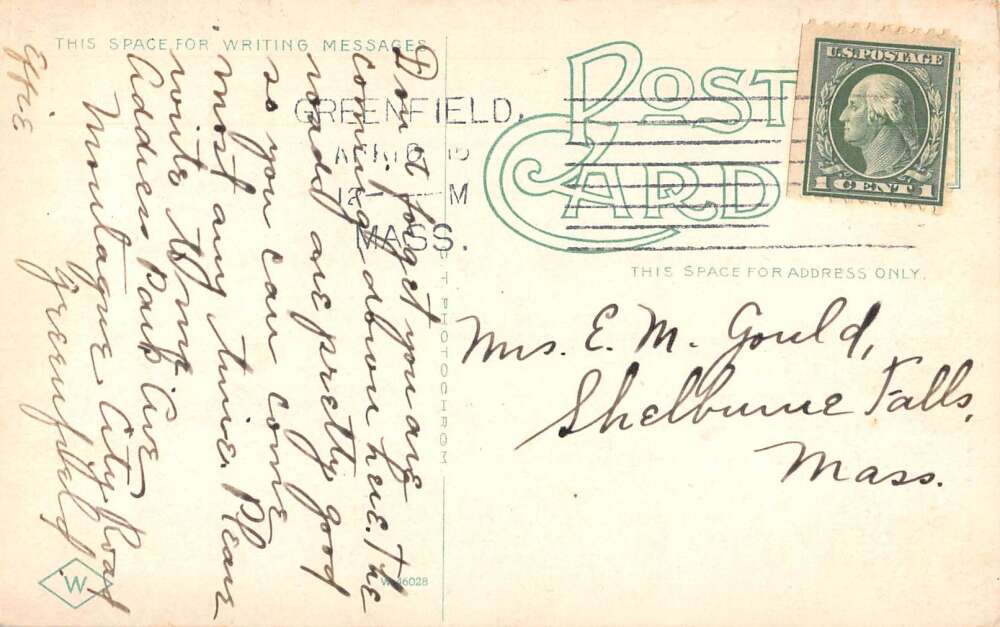 Greenfield Massachusetts Victoria Theatre Vintage Postcard AA29439 - Image 2