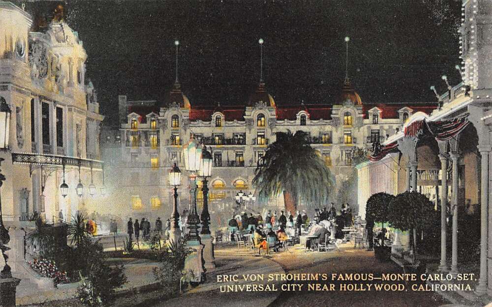 Hollywood California Universal City Monte Carlo Set Vintage Postcard AA29465