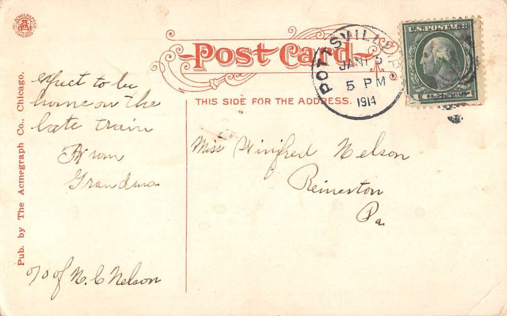 Pottsville Pennsylvania Union Safety Deposit Bank Vintage Postcard AA29469 - Image 2