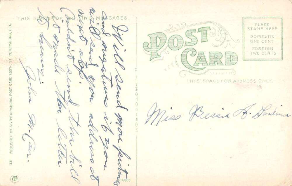 St Petersburg Florida La Plaza Theatre Vintage Postcard AA29471 - Image 2