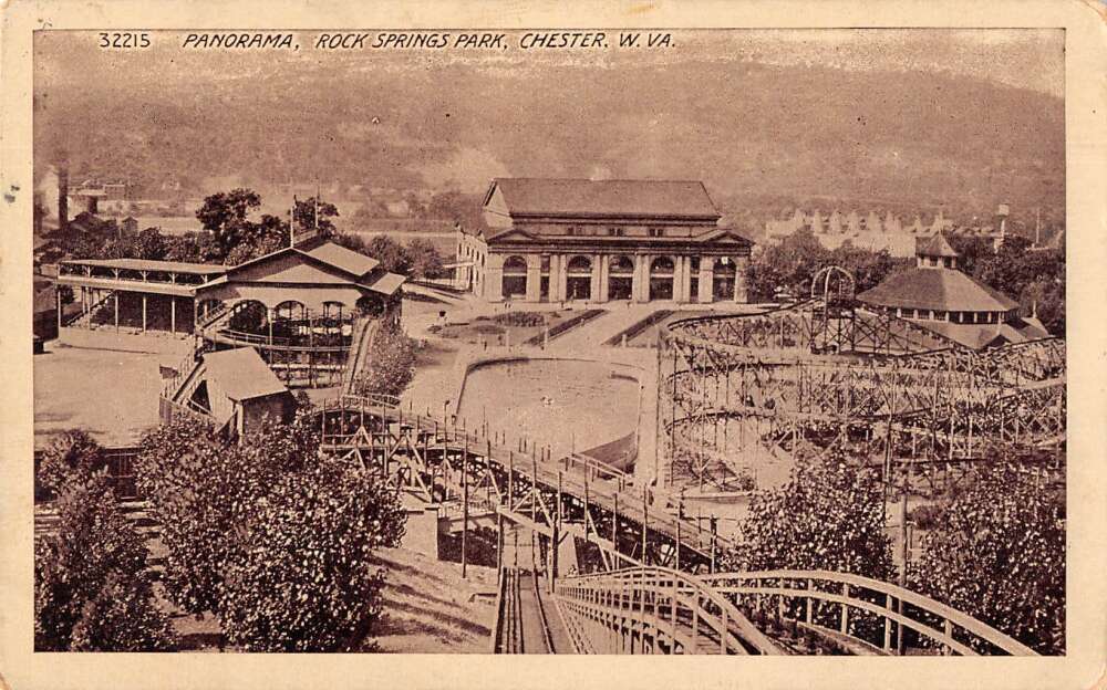 Postcard ROCK SPRINGS PARK West Virginia/WV  Flower Clock & Gold Fish Pond 1907 