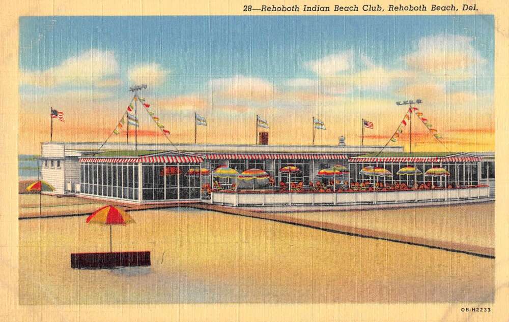 Rehoboth Beach Delaware Rehoboth Indian Beach Club Linen Vintage