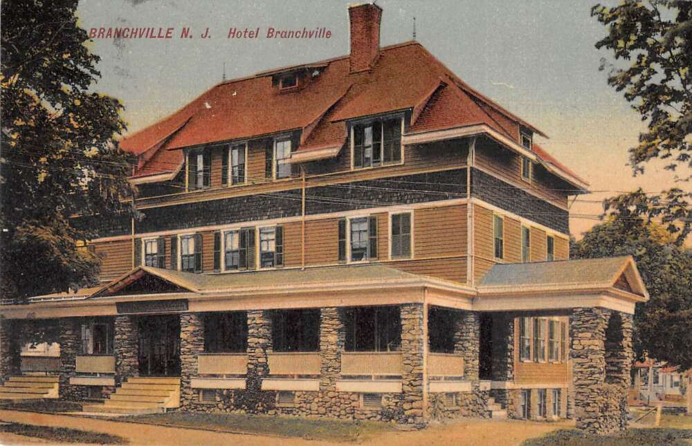 Branchville New Jersey Hotel Branchville Vintage Postcard AA30070