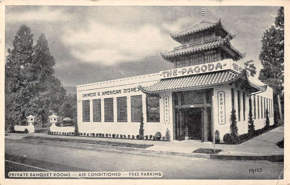 Portland Oregon The Pagoda Chinese Restaurant Vintage Postcard AA30420