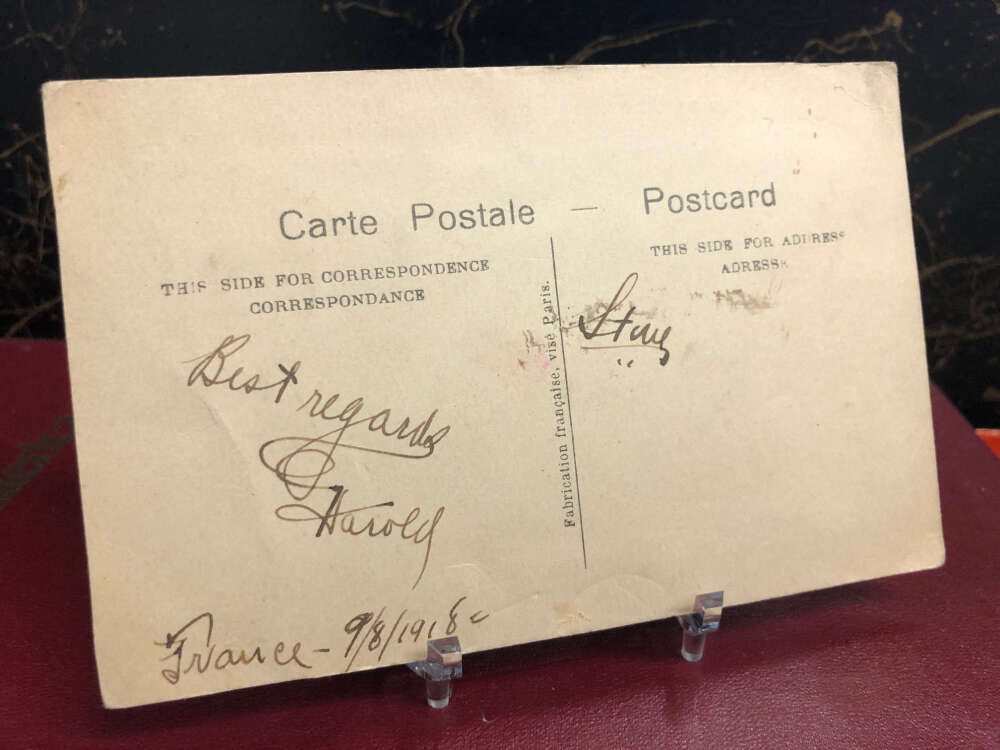 France Souvenir Greetings Woven Silk Flowers Vintage Postcard AA30840 - Image 2