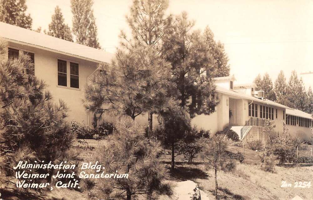 Weimar California Weimar Joint Sanatorium Real Photo Vintage Postcard