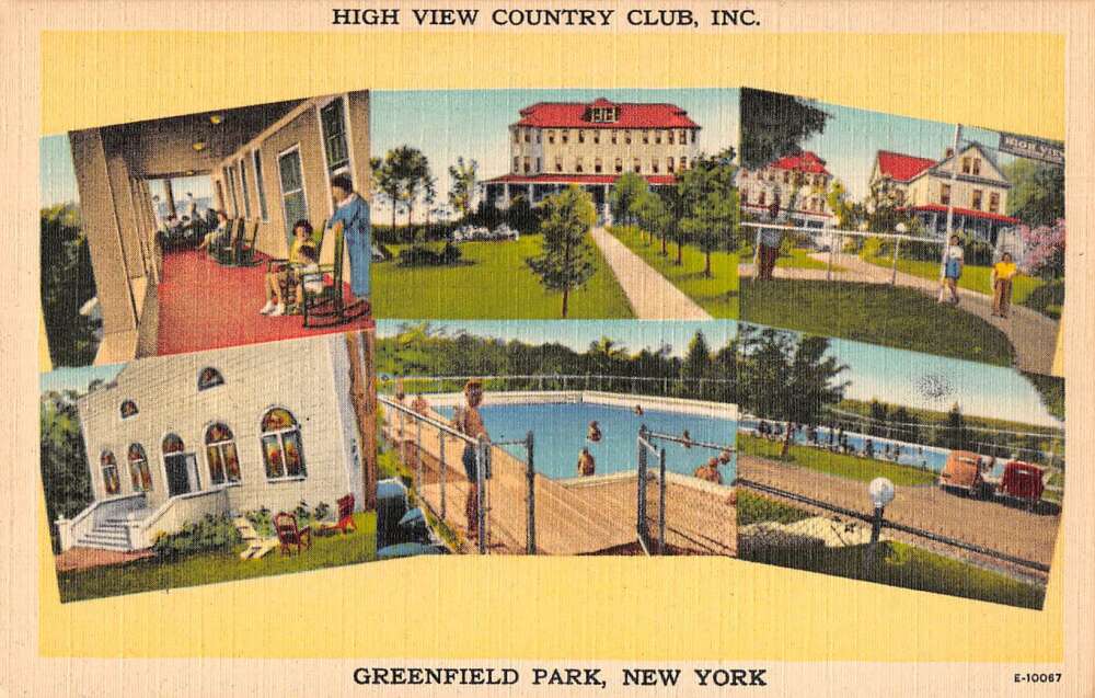 Greenfield Park New York High View Country Club Vintage Postcard