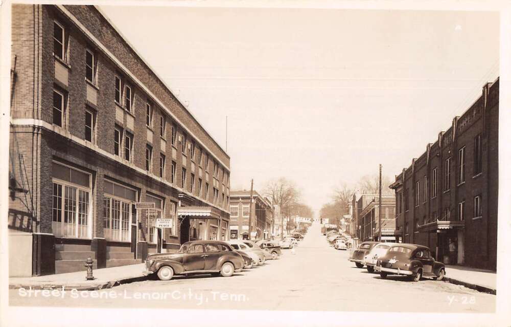 Lenoir City Tennessee Street Scene Real Photo Vintage Postcard AA31960 Mary L. Martin Ltd