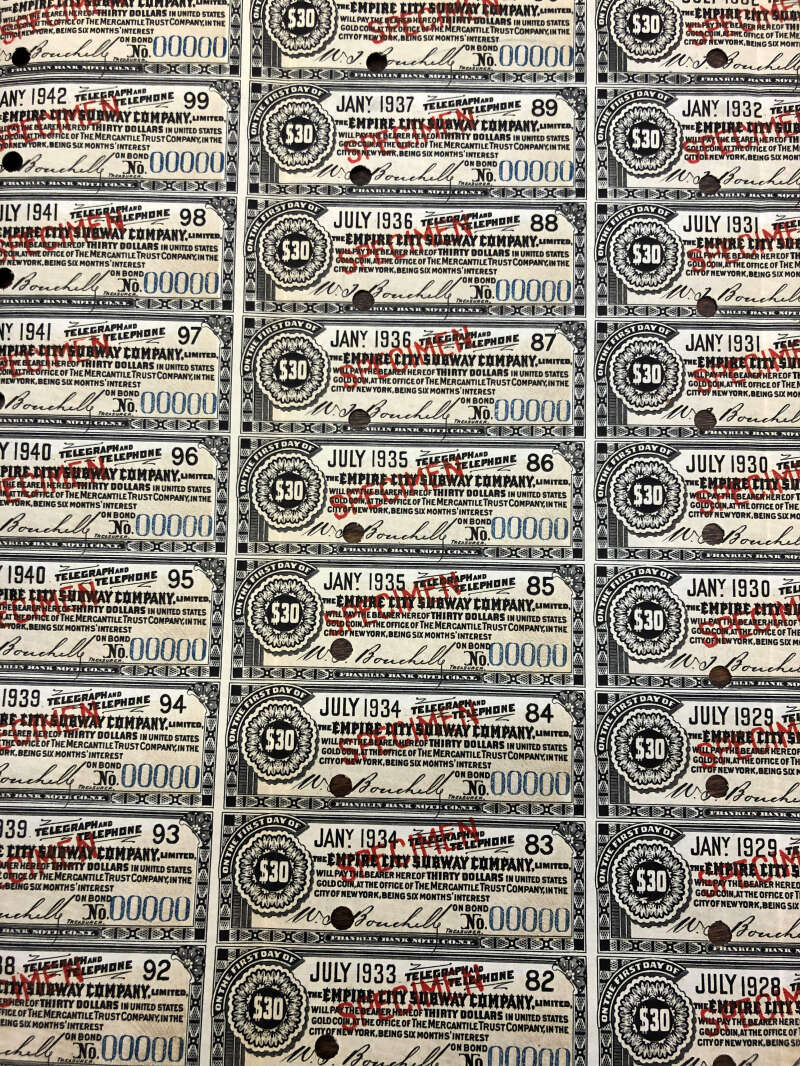 Group of 5 New York Railroad Certificates Seabright Brooklyn AA32019 - Image 6