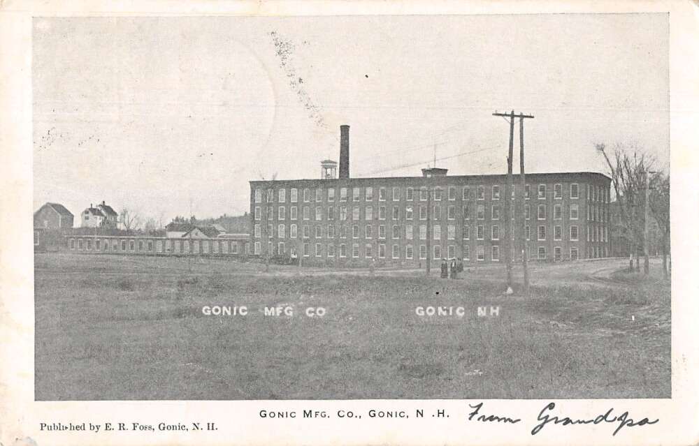 Gonic New Hampshire Gonic Mfg Co Factory Vintage Postcard AA32370