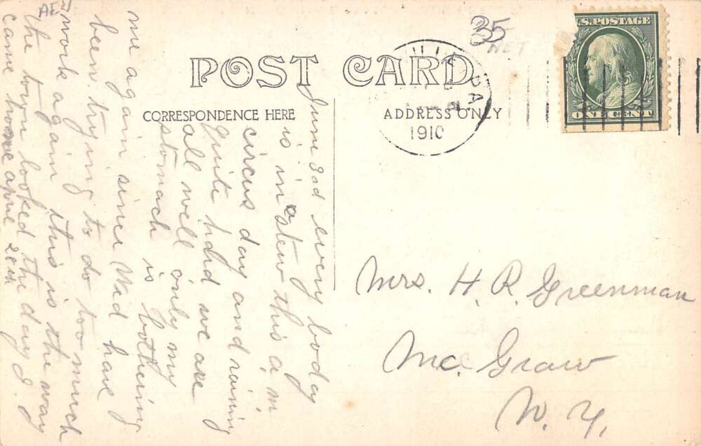 Danville Pennsylvania Post Office and Opera House Real Photo Postcard