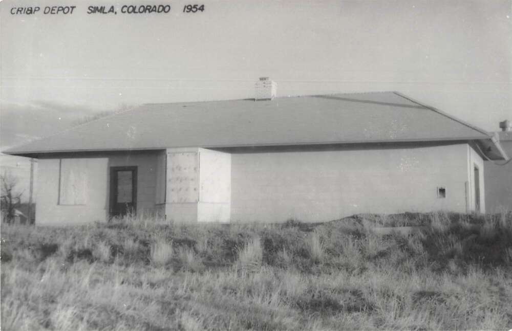 Simla Colorado Depot Train Station Real Photo Postcard AA33270 Mary L