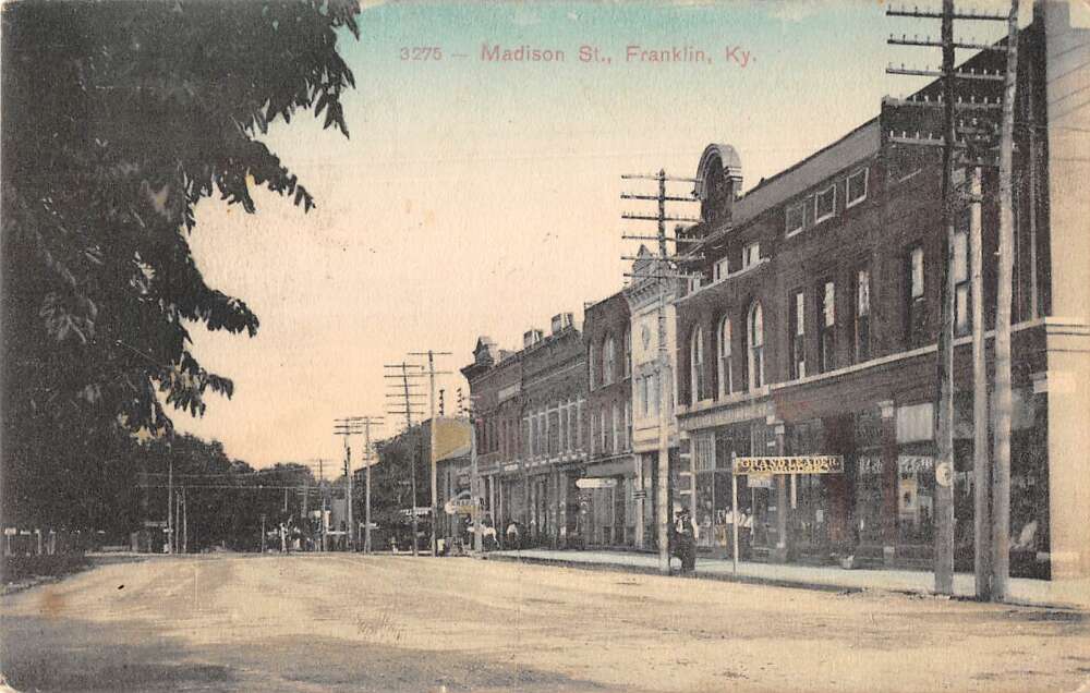 Franklin Kentucky Madison Street Vintage Postcard AA33704 Mary L