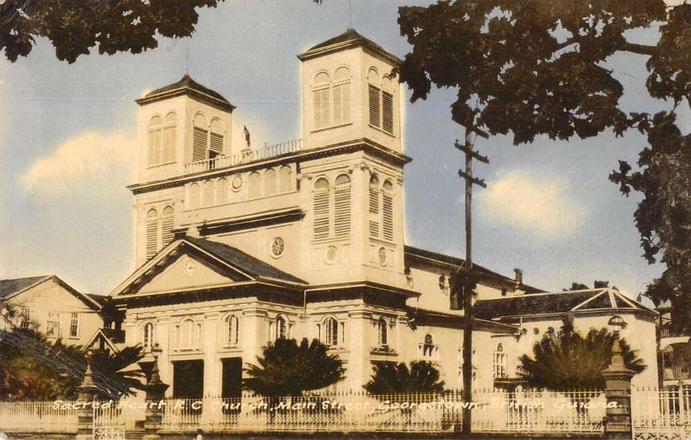 Georgetown British Guiana Sacred Heart RC Church Vintage Postcard AA33754