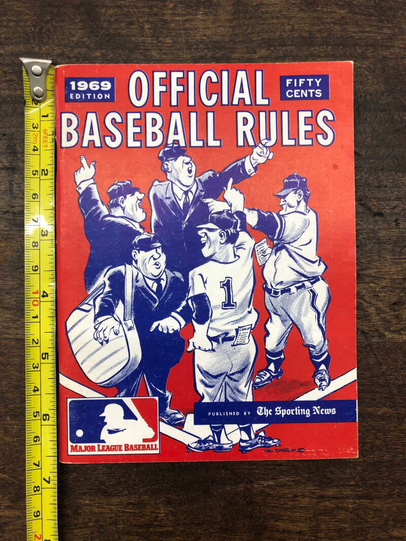 1969 Official Major League Baseball Rules Guidebook Sports Vintage