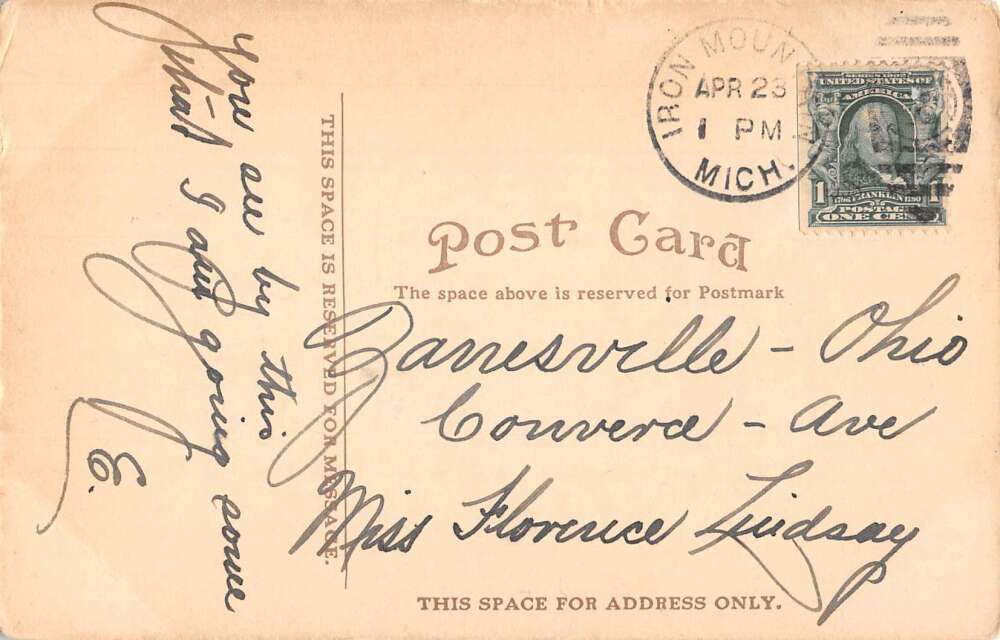 Iron Mountain Michigan Main Street Parade Vintage Postcard AA33982 - Image 2