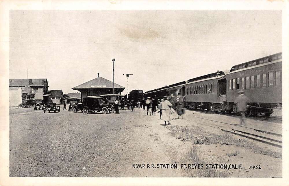 Point Reyes Station California Train Station Vintage Postcard AA34075