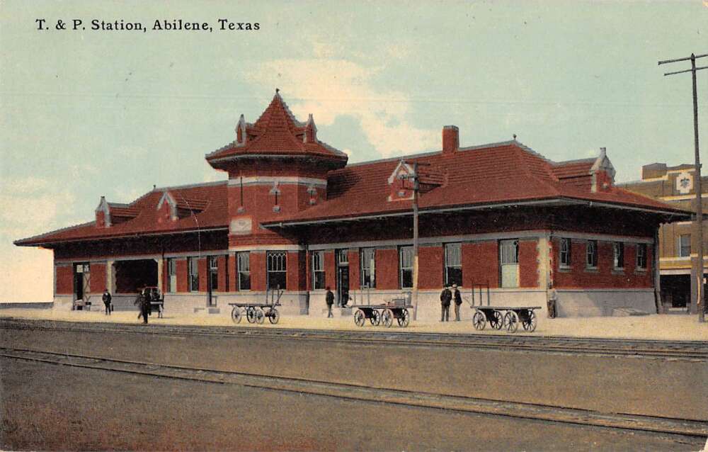 Abilene Texas Train Station Vintage Postcard AA34683 - Mary L. Martin