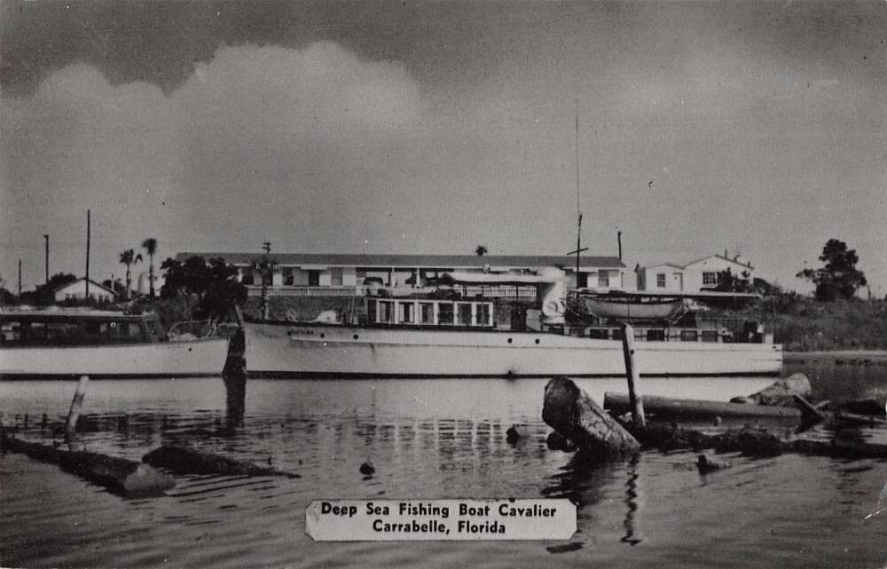 Carrabelle Florida Deep Sea Fishing Boat Cavalier Vintage Postcard AA34804  - Mary L. Martin Ltd. Postcards