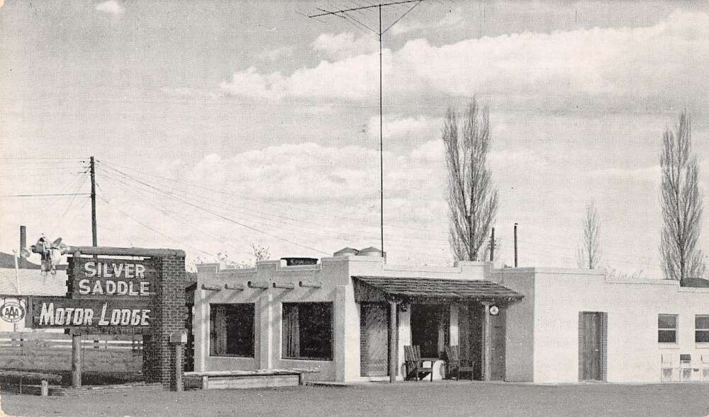 Santa Fe New Mexico Silver Saddle Motor Lodge Vintage Postcard AA35283
