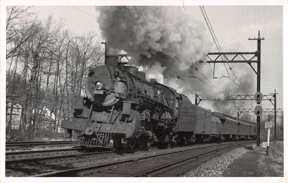Basking Ridge New Jersey Train Engine Real Photo Vintage Postcard ...