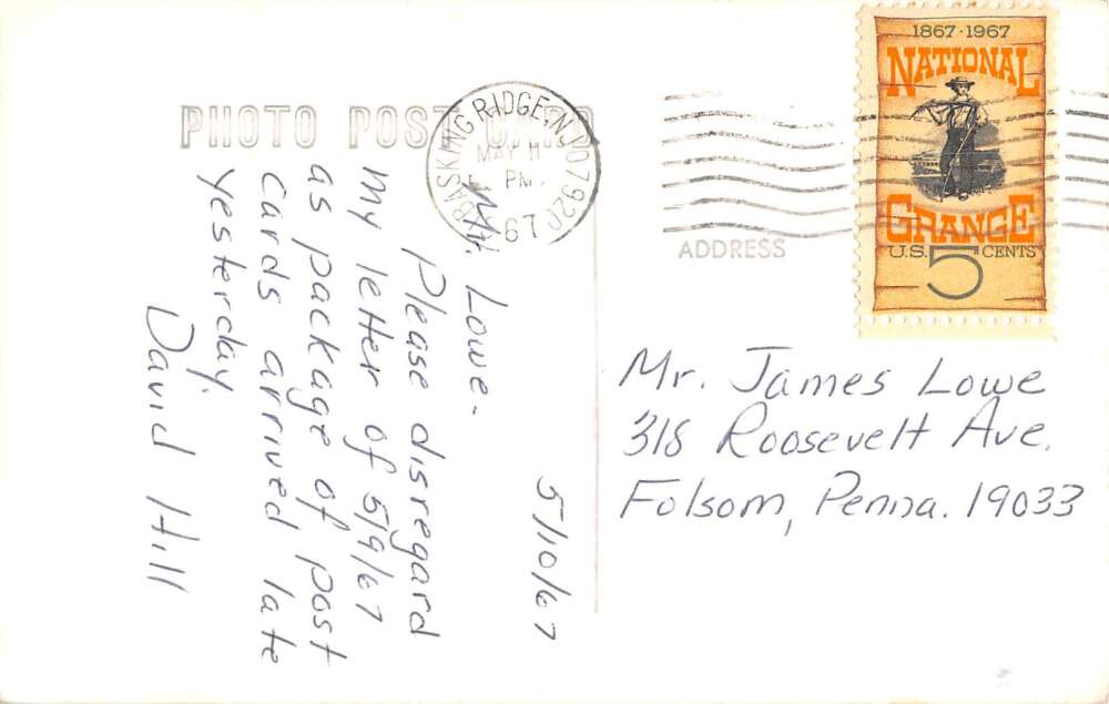 Basking Ridge New Jersey Train Engine Real Photo Vintage Postcard ...