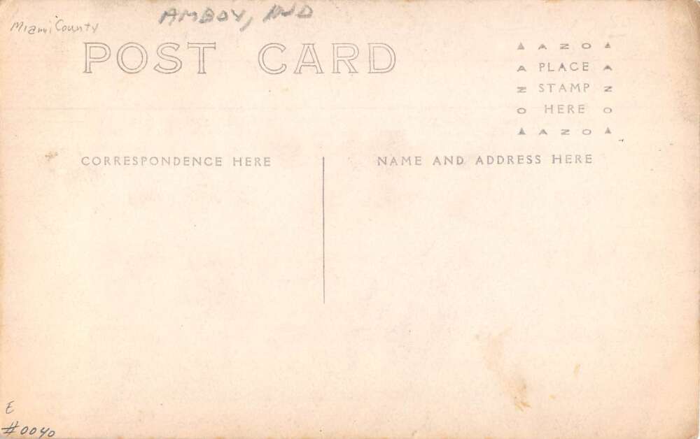 Amboy Indiana Amboy High School Ruins of School Real Photo Postcard AA38537 - Image 2