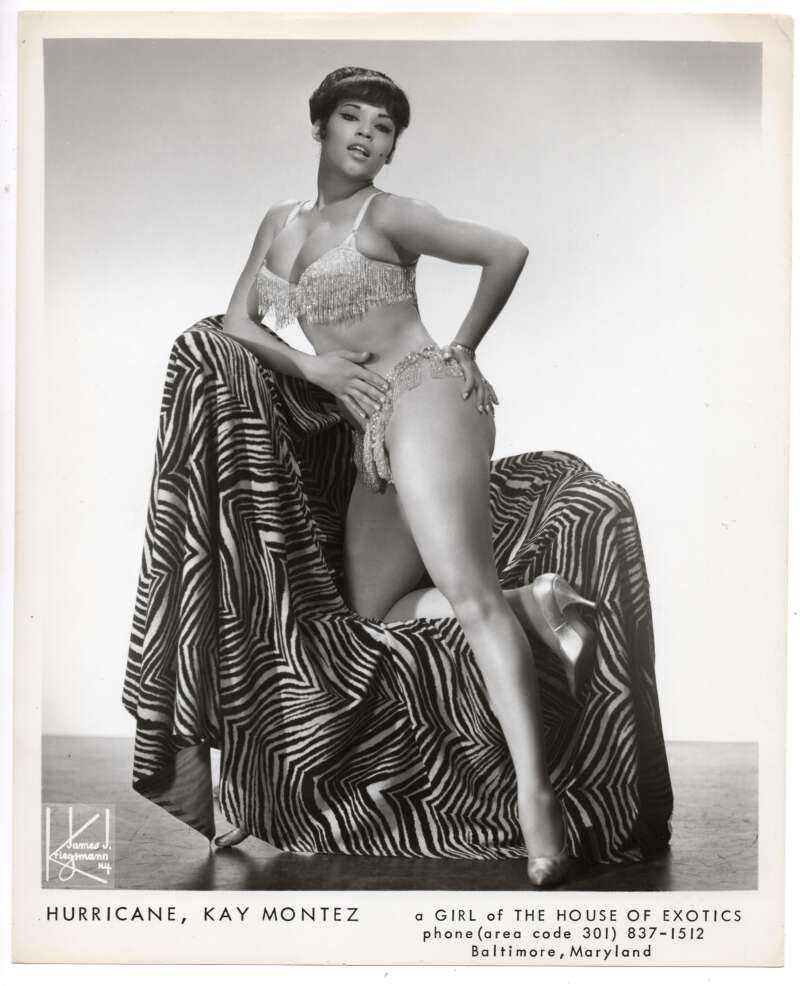 Burlesque Dancer Kay Montez Baltimore House of Exotics 8x10 Photo AA39985