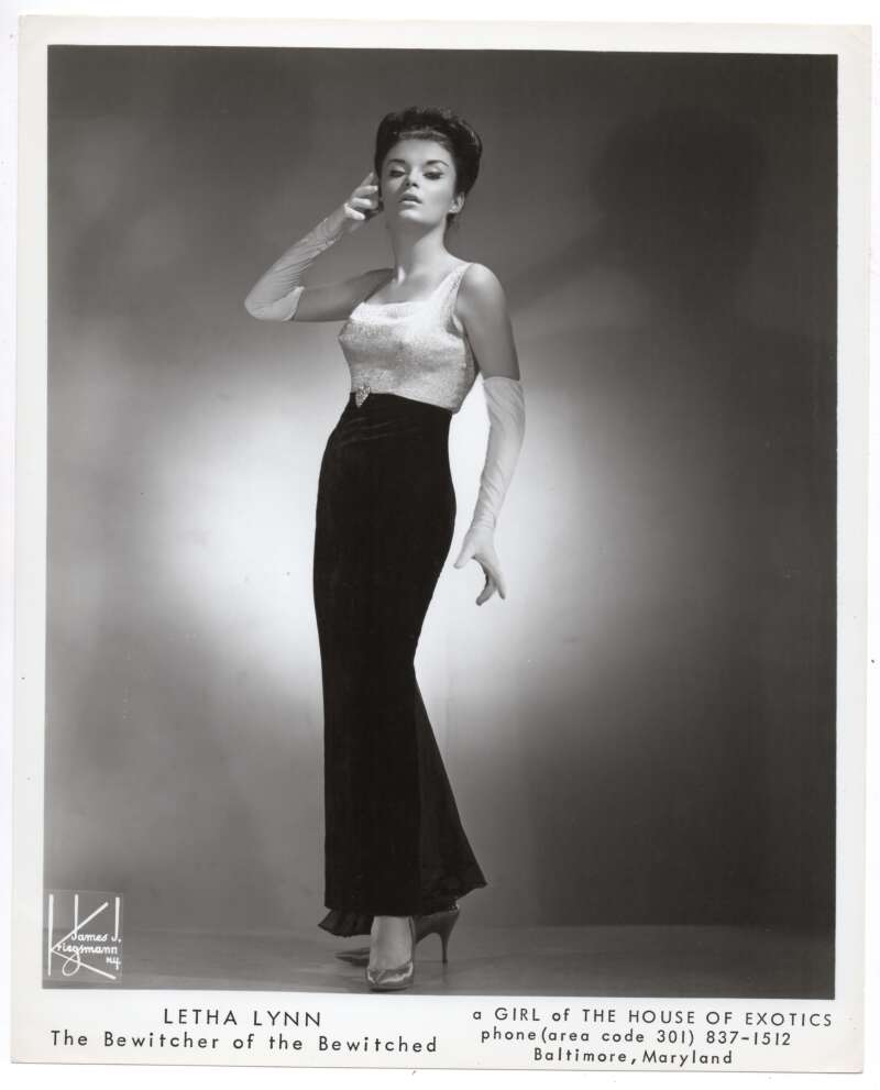 Burlesque Dancer Letha Lynn Baltimore House of Exotics 8x10 Photo