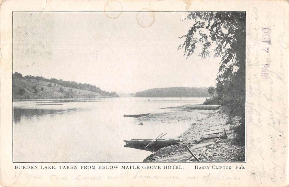 Burden Lake New York Taken from Below Maple Grove Hotel Vintage