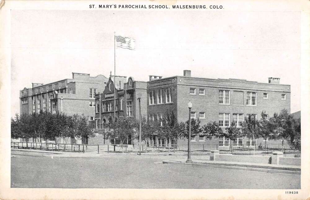 Walsenburg Colorado St Mary's Parochial School Vintage Postcard AA40055