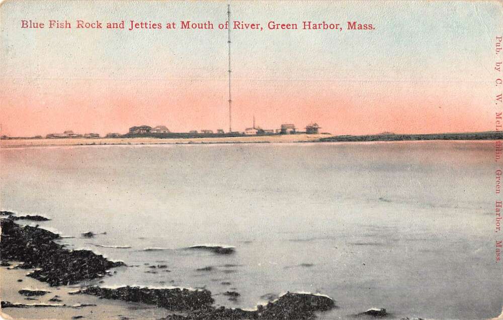 Green Harbor Massachusetts Blue Fish Rock and Jetties Wireless Tower PC