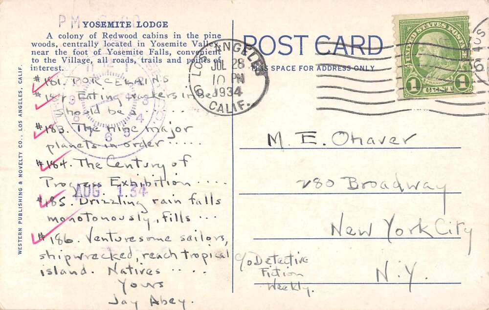 Yosemite Valley California Yosemite Lodge Vintage Postcard AA41715 - Image 2