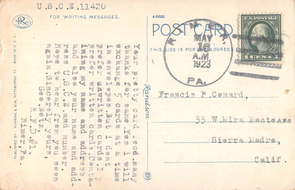 West Kittanning Pennsylvania Train Station Vintage Postcard AA41985 - Image 2